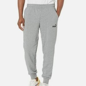 PUMA Mens Essentials Fleece Closed-Leg Sweatpants Light Gray Heather Size XL NWT